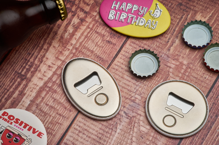 Oval bottle openers with magnet - Standard (glossy) 65x45 mm