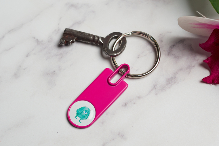 Metallic key rings "Mee" - White