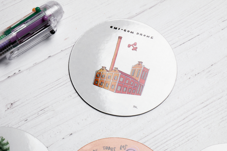 Round flexible magnets - 40 mm Ø glossy