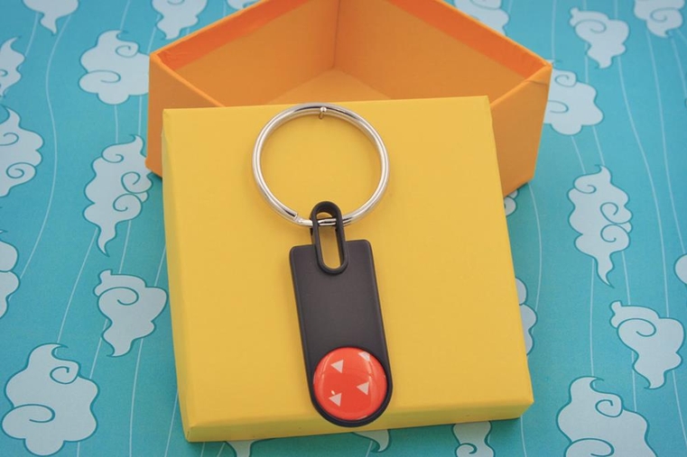 Metallic key rings "Mee" - White
