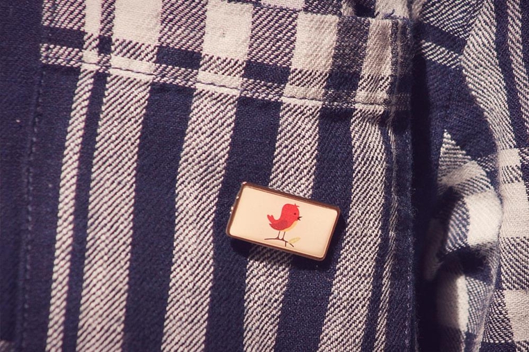 Rectangular lapel pins - 20x15 mm