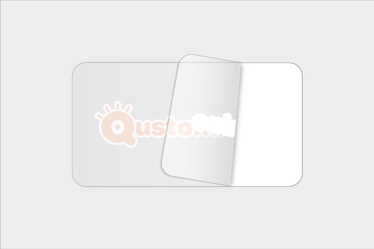 Rechteckige transparent Vinylaufkleber