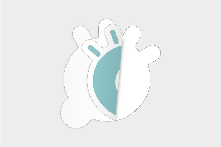 Custom shape Front-facing white vinyl Stickers - Unplasticized Custom