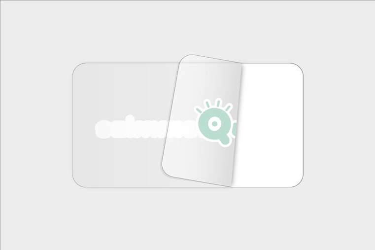 Autocolantes de vinil transparente para colar por dentro rectangulares